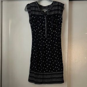LOFT Navy and White Starry  Dress